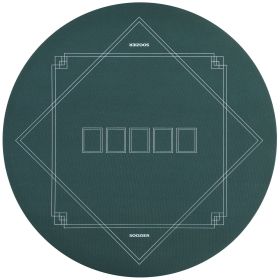Poker Mat Texas Hold'em Poker Table Top with Non-Slip Bottom Dark Green