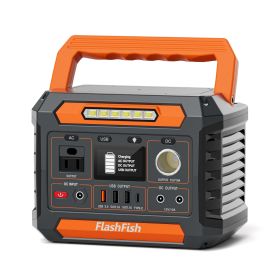 300W Portable Power Station, 230.88Wh /62400mAh Solar Generator, Regulated DC Output Backup Battery with AC Outlet, LED Light Power Station for CPAP C