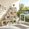 4-layer bookshelf with 2 anti rollover kits, suitable for organizing bookshelves in home offices and decorating living rooms