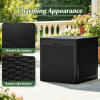 39-Gallon Deck Box with Lockable Lid for Patio Furniture Cushions Secure Outdoor Storage Package Delivery Box