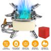 Foldable Portable Outdoor Gas Camping Stove 13000W Stepless Flame Control, Stainless Steel High Carbon Steel Copper Structure Supports 44lbs Multi Fue