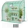 Walk-in Green House, 78 x 39.4 x 78.7 in, Greenhouse with Shelves, High Strength PE Cover with Zipper Door and Steel Frame, Assembly in Minutes, Suita