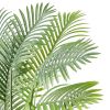 Artificial Gold Cane Palm Tree, 6.5 FT Tall Faux Plant, PE Material & Anti-Tip Tilt Protection Low-Maintenance Plant, Lifelike Green Fake Tree for Hom