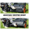 Push Lawn Sweeper, 21inch Leaf & Grass Collector, Strong Plastic Wheels & Heavy Duty Thickened Steel Durable to Use with Large Capacity 3.5 cu. ft. Me