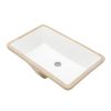 Lordear 21 Inch White Rectangular Undermount Bathroom Sink Ceramic Lavatory Vanity Sink Basin with Overflow