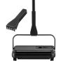 Carpet Sweeper, 7.87 in Sweeping Paths, Floor Sweeper Manual Non Electric, 300 ml Dustbin Capacity with Comb for Home Office Rugs Hardwood Surfaces Wo