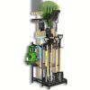 Heavy Duty Garden Tool Organizer Rack with Hooks â€“ Metal Yard Storage Stand for Long-Handled Tools Brooms Shovels Rakes â€“ Durable Outdoor Tool Hol