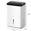 12L Per Day Electric Dehumidifier with Humidity Control, 3 Modes & 2 Fan Speeds, 24H Timer, Automatic Defrost and Drainage Hose, Ideal for Basements,