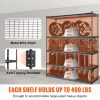 Storage Shelving Unit, 5-Tier Adjustable, 2000 lbs Capacity, Heavy Duty Garage Shelves Metal Organizer Wire Rack, Black, 60" L x 24" W x 78" H for Kit