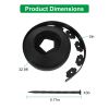 32.8FT Non-Digging Plastic Garden Edging Kit Plastic Garden Border with 30 Spikes 2In Tall Border Edging for Garden Lawn Yard Flower Beds