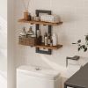 Floating Shelves, 15 Inch Wall Shelf Set of 2, Wall Mounted Storage Shelves 2-Tier, Hanging Bathroom Shelves, for Living Room, Bedroom, Bathroom, Kitc