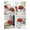 Flower Balls Arrangement Bouquet 10 PCS, 9.5-Inch Wedding Red Roses Centerpieces, Fake Flowers Kissing Balls Decor Artificial Floral Arrangements Flow