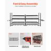 Power Tool Organizer Wall Mount, 4-Layer Storage Rack with 8 Drill Holders, Tools Holder and Storage Rack with Screwdriver Holder, Garage Tool Organiz