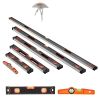 6-Piece Torpedo Level, 78/48/32/24/16/10 Inch All Magnetic Levels Set, Bubble Vials Ruler for 45/90/180 Degree, Aluminum Alloy Magnetic Box Leveler To