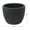 (4 pack)4.5" Textured Matte Ceramic Pot, Black, 1 - Piece