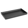 Adjustable Carbon Steel Sliding Cookware Storage Rack, Anti-Rust Pull Out Pan Lid Holder for Cutting Boards Baking Sheets Bakeware-black