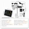 7-in-1 Wireless Weather Station, 7.5 in Color Display, Digital Weather Station Indoor Outdoor, for Temperature Humidity Wind Speed/Direction Rain UV,