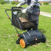 Push Lawn Sweeper, 21inch Leaf & Grass Collector, Strong Plastic Wheels & Heavy Duty Thickened Steel Durable to Use with Large Capacity 3.5 cu. ft. Me