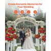 Flower Balls Arrangement Bouquet 10 PCS, 9.5-Inch Wedding Red Roses Centerpieces, Fake Flowers Kissing Balls Decor Artificial Floral Arrangements Flow