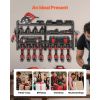 Power Tool Organizer Wall Mount, 4-Layer Storage Rack with 8 Drill Holders, Tools Holder and Storage Rack with Screwdriver Holder, Garage Tool Organiz