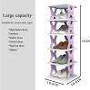 6 Tier Kids Shoe Rack, Collapsible Shoe Rack for Kids' Rooms, Foldable Vertical Shoe Organizer for Front Door Entrance, Compact Shoe Storage Shelf for
