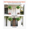 Artificial Ferns, 2 Pcs Fake Hanging Boston Fern Bush Plant with 23 Inch Hanging Length, Plastic Faux Greenery for Indoor and Outdoor Decor, For Wall,