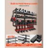Power Tool Organizer Wall Mount, 4-Layer Storage Rack with 8 Drill Holders, Tools Holder and Storage Rack with Screwdriver Holder, Garage Tool Organiz