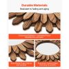 Wall Mirror Decorative, 12-inch Rustic Wood Wall Decor Mirror, Boho Sunburst Aesthetic Mirrors for Bedroom Living Room Bathroom Entryway - Warming Gif