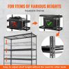 Storage Shelving Unit, 5-Tier Adjustable, 2000 lbs Capacity, Heavy Duty Garage Shelves Metal Organizer Wire Rack, Black, 60" L x 24" W x 78" H for Kit