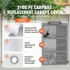 10x20 FT Carport Canopy Replacement Cover Heavy Duty Waterproof UV Resistant Tarp Shelter Top Easy Installation with Elastic Ropes White Only Canopy N