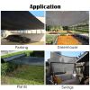 6ft*8.5ft Heavyweight black sunshade net with snap-on design for sun protection, windproofing, and patio/balcony shading.