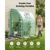 Walk-in Green House, 78 x 39.4 x 78.7 in, Greenhouse with Shelves, High Strength PE Cover with Zipper Door and Steel Frame, Assembly in Minutes, Suita