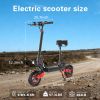 Fast 1600W Electric Scooter with Seat for Adult, Max Speed 28mph, 30miles Range, 48V 18Ah, 10'' Off-road Tires,Foldable Commuter E-scooter