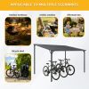Outdoor Pergola, 12' x 8' Outdoor Pergola for Patio, Large 8x12 Galvanized Steel Lean to Wall-Mounted Pergolas for outdoor barbecues and family gather