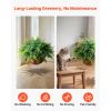 Artificial Ferns, 2 Pcs Fake Hanging Boston Fern Bush Plant with 23 Inch Hanging Length, Plastic Faux Greenery for Indoor and Outdoor Decor, For Wall,