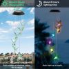 LED Solar Hummingbird Wind Chime Solar String Lights 6 LEDs Color-Changing IP65 Waterproof Decorative Lamp Lighting for Home Garden Fence Party