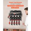 Power Tool Organizer Wall Mount, 4-Layer Storage Rack with 4 Drill Holders, Tools Holder and Storage Rack with Screwdriver Holder, Garage Tool Organiz