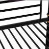 Twin XL over Twin XL Metal Bunk Bed, Industrial Detachable Bunkbeds with Safety Guard Rails for Teens, Black