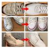 White Shoe Cleaning Cream, Portable Shoe Surface Care Paste with Sponge, Daily Sneaker Stain Maintenance Supplies