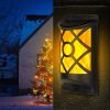 Outdoor Solar Dancing Flame Ground Lights 96 LED Beads Light Sensor Auto Switch, High Conversion Solar Panel Dust Rain Snow Resistant ABS Garden Path