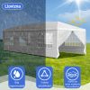 10'x30' Outdoor Party Tent with 8 Removable Sidewalls, Waterproof Canopy Patio Wedding Gazebo, White (self-pickup ONLY)