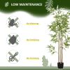 6ft Fake Bamboo Tree Indoor Outdoor Artificial Plant with Pot for Home Office Living Room Decor