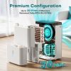 12L Per Day Electric Dehumidifier with Humidity Control, 3 Modes & 2 Fan Speeds, 24H Timer, Automatic Defrost and Drainage Hose, Ideal for Basements,