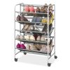 5 Tier, 30 Pair, Metal Mesh Shoe Rack