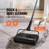 Carpet Sweeper, 7.87 in Sweeping Paths, Floor Sweeper Manual Non Electric, 300 ml Dustbin Capacity with Comb for Home Office Rugs Hardwood Surfaces Wo