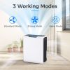 3L Dehumidifier, Electric Dehumidifier for 20m2 Home, Dual Peltier Technology, 30dB Ultra Quiet for Bedroom, Intelligent Defrost, 24H Timer