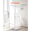 Podium Stand, 50-Inch Acrylic Lectern, Portable Laptop Desk with Wide Reading Surface and Storage Shelf, Book Stopper, Floor-Standing, for Classroom,