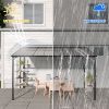 Outdoor Pergola, 12' x 8' Outdoor Pergola for Patio, Large 8x12 Galvanized Steel Lean to Wall-Mounted Pergolas for outdoor barbecues and family gather