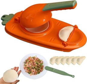 2-in-1 Manual Dough Press and Dumpling Maker - Premium Empanada, Pastry, Pierogi, and Ravioli Press Mold, Easy Kitchen Baking Tool for Fast Handmade P