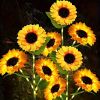 Solar Sunflower Garden Lights 6 Pack, IP44 Waterproof LED Outdoor Flower Stake Lights for Patio Lawn Yard Pathway, Decorative Solar Landscape Lighting